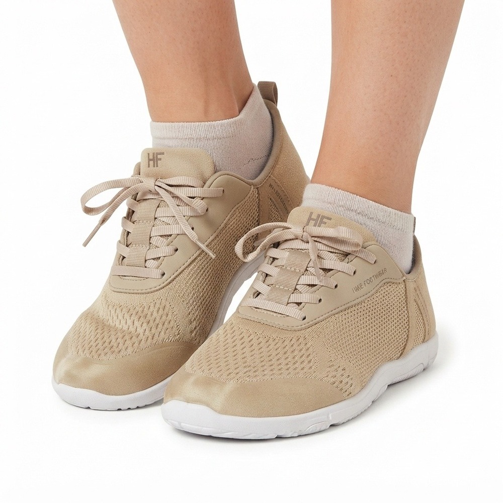 Hike Footwear Womens 11 Mens 9.5 Stride Barefoot Sneakers Tan Khaki Wide Toe